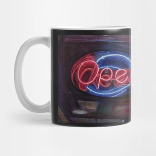 Open Neon Sign Mug